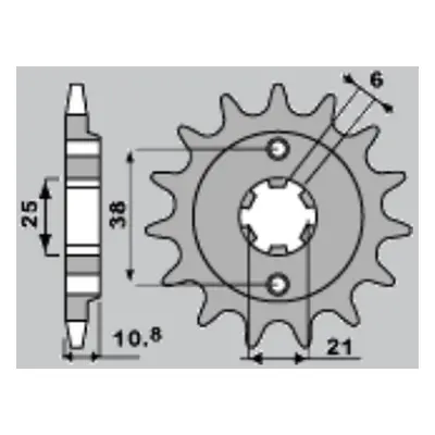 PBR ozubené kolo 290 15 18NC (Přední ozubené kolo PBR 290 15 18NC)