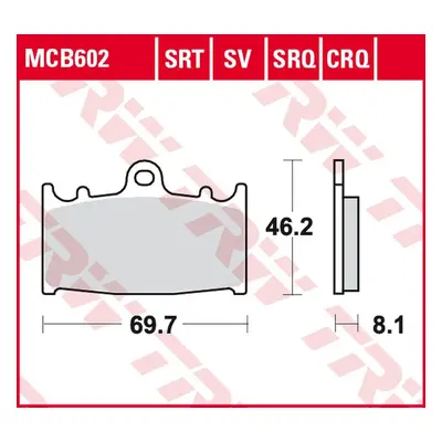 Brzdové destičky TRW LUCAS MCB602CRQ (KH158) (TRW LUCAS ZF brzdové destičky KH158 karbonové RACI