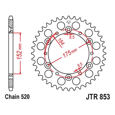 Rozeta JT SPROCKETS JTR853.45 (85645JT) (JT rozeta 856 45 (85645JT))