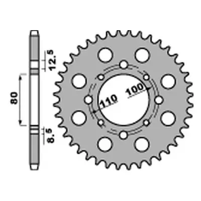 PBR rozeta 333 41 C45 (JTR333.41) (Zadní ozubené kolo PBR 333 41 C45)