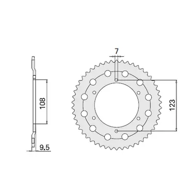 CHT rozeta 4430 52 DERBI GPR 50R 98-02 (2059-52) (CHT rozeta 4430 52 DERBI GPR 50R 98-02 (2059-5