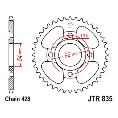 Rozeta JT SPROCKETS JTR835.50 (84350JT) (JT rozeta 843 50 (84350JT))