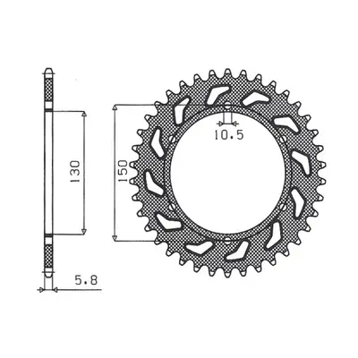 Rozeta SUNSTAR SUN1-3610-46 (JTR305.46, JTR245/3.46, 23646JT) (SUNSTAR rozeta 236 46 (JTR305.46)