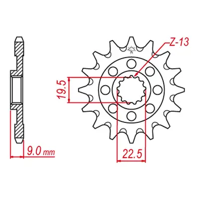 Ozubené kolo přední GROSSKOPF 225913G (JTF1442.13) (GROSSKOPF ozubené kolo přední 2259 13 (2292 