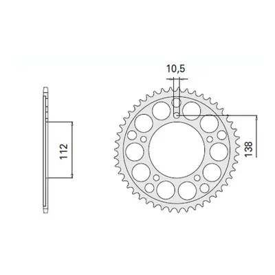 CHT rozeta 4448 49 (2097-49) YAMAHA 600 YZF-R6 (MOD.CAT.530) 99-02 (CHT rozeta 4448 49 (2097-49)