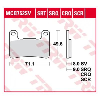 TRW ZF brzdové destičky KH379 karbonové závodní KAWASAKI HP2 18-, ZX10R 08-15, SUZUKI GSXR 600 /