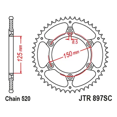 Rozeta JT SPROCKETS JTR897.45SC (89945JT) (JT rozeta 899 45 lité samočistící (89945JT))