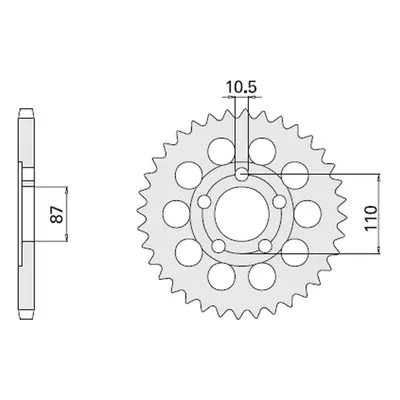 Rozeta CHT 82446K (829-46, JTR829.46) (CHT rozeta 824 46 (829-46) SUZUKI GSXR1100 86-88, GSX600F