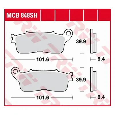 Brzdové destičky TRW LUCAS MCB848SH (KH636) (TRW LUCAS ZF brzdové destičky KH636 sintrované STRE