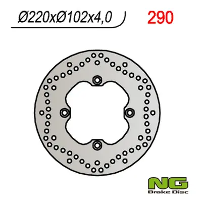 Brzdový kotouč NG Brakes NG290 (NG brzdový kotouč zadní APRILIA RS 50 (99-05), TUONO 50`03-07 (2