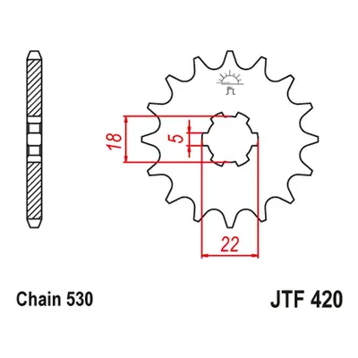 Ozubené kolo přední JT SPROCKETS JTF420.15 (42015JT) (JT ozubené kolo přední 420 15 (42015JT))