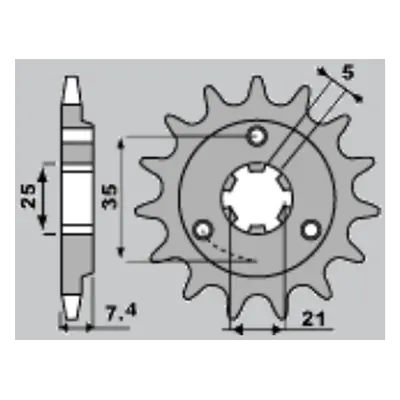 PBR ozubené kolo 437 16 18NC (JTF437.16) (Přední ozubené kolo PBR 437 16 18NC)