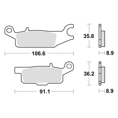 TRW ZF brzdové destičky KH445 sintrované OFFROAD YAMAHA GRIZZLY YFM 550 09-20, GRIZZLY YFM 700 0