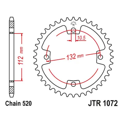 JT rozeta 4485 36 (448536) (JTR1072.36) (JT rozeta 4485 36 (448536) pro motocykly KYMCO KXR, KXU