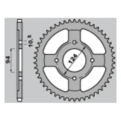 CHT rozeta 282 37 HONDA CB550 F 76-80 (282-37) (JTR282.37) (CHT rozeta 282 37 HONDA CB550 F 76-8