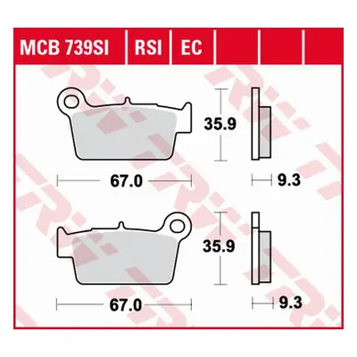 Brzdové destičky TRW LUCAS MCB739EC (KH367) (TRW ZF brzdové destičky KH367 organické APRILIA RXV