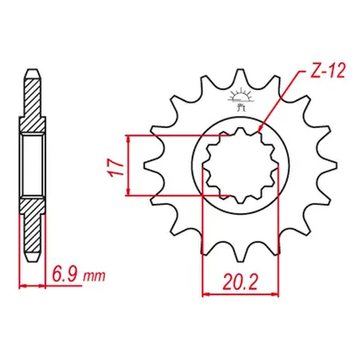 Prodej řetězové kolo přední GROSSKOPF 600M14G (AM6, JTF1120.14) (GROSSKOPF prodej řetězové kolo 