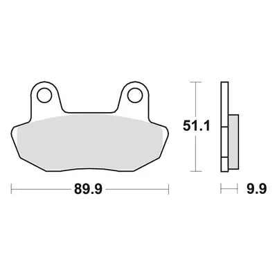 Brzdové destičky TRW LUCAS MCB537 (KH90) (TRW LUCAS brzdové destičky KH90 organické HONDA CB 450