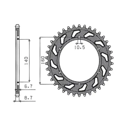 Rozeta SUNSTAR SUN1-5652-48 (JTR502.48, 50248JT) (SUNSTAR rozeta 502 48 (JTR502.48) (50248JT) - 