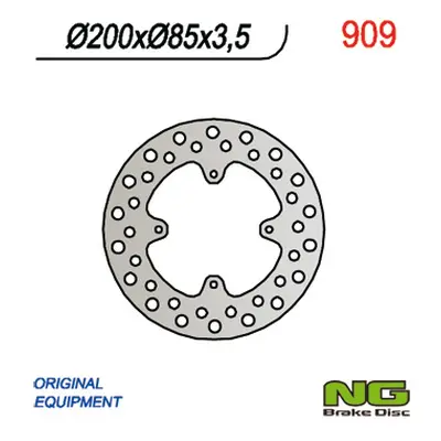 Brzdový kotouč NG Brakes NG909 (NG brzdový kotouč zadní SUZUKI RM 85 05-20(6X6,5mm) (200X85X3,5)