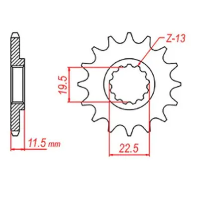 Ozubené kolo přední MTX 10-44A-14 (JTF409.14) (MTX PARTS ozubené kolo přední 4101 14 (JTF409.14)