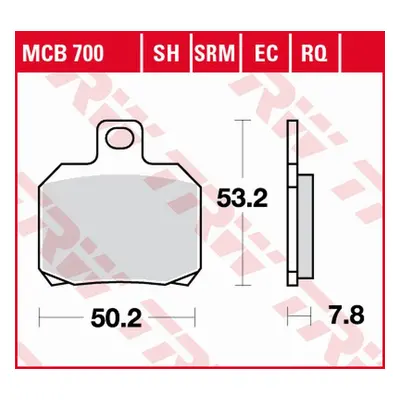 Brzdové destičky TRW LUCAS MCB700SRM (KH266) (TRW ZF brzdové destičky KH266 sintrované DERBI GPR