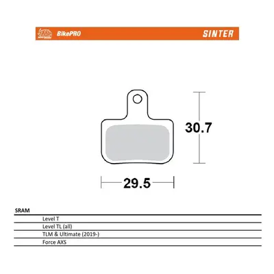 Brzdové destičky sintrované kovové vhodné pro MOTO-MASTER 734154 (MOTO-MASTER BIKE PRO brzdové d