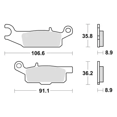 TRW ZF brzdové destičky KH446 sintrované OFFROAD YAMAHA YFM 550 GRIZZLY 09-, YFM 700 GRIZZLY 07-