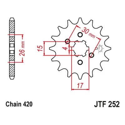 Ozubené kolo přední JT SPROCKETS JTF252.17 (26117JT) (JT ozubené kolo přední 261 17 (26117JT))