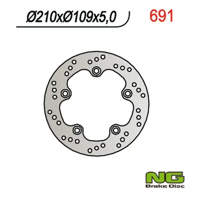 Brzdový kotouč NG Brakes NG691 (NG brzdový kotouč zadní SUZUKI AN 250 98-03, AN 400 98-02 (210X1