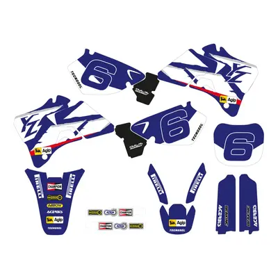 TECNOSEL (BLACKBIRD) sada samolepek (dýhy) + potah sedla YAMAHA YZ 125/250 96-01, REPLICA TEAM Y