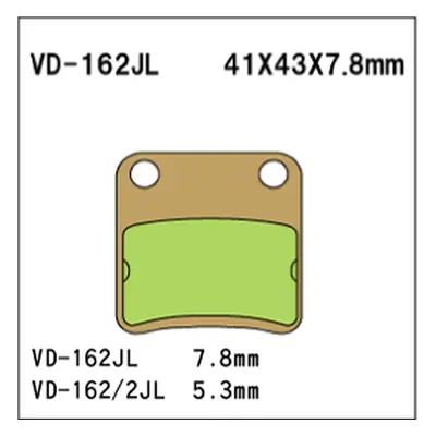 Brzdové destičky VESRAH VD-162JL (VESRAH brzdové destičky KH178 / KH257 sintrované barva zlatá v