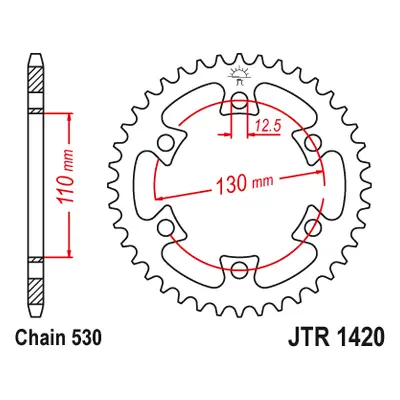 JT Sprockets rozeta JTR1420.40 (Zadní ozubené kolo JT Sprockets JTR1420.40)