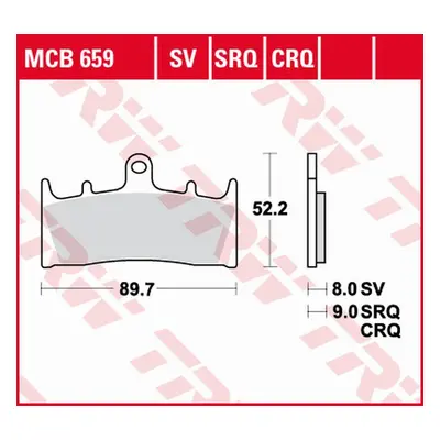 Brzdové destičky TRW LUCAS MCB659CRQ (KH188) (TRW LUCAS ZF brzdové destičky KH188 karbonové RACI