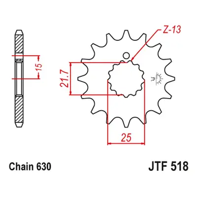 Ozubené kolo přední JT SPROCKETS JTF518.14 (51814JT) (JT ozubené kolo přední 518 14 (51814JT))