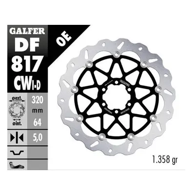 Přední brzdový kotouč GALFER DF817CWI (GALFER přední brzdový kotouč BMW HP 4 12-; S 1000R/RR 09-