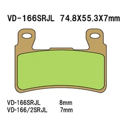 Brzdové destičky VESRAH VD-166 (VESRAH brzdové destičky KH265 / KH296 vyrobeno v Japonsku)