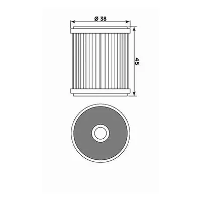 Olejový filtr MIW/MEIWA Y4015 (268142) (HF142, 50) (MIW/MEIWA olejový filtr OEM F66508, 1UY-1344