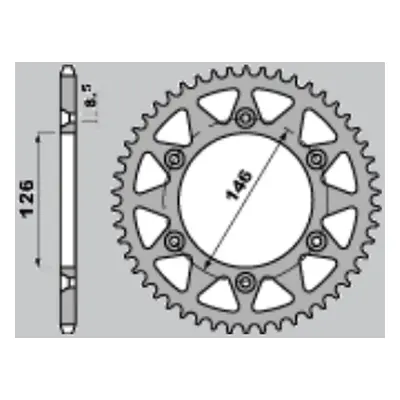 Rozeta hliníková (anodizovaný) JR 80848JRAG (JTR808.48) (JR rozeta hliníková (anodizovaný) 808 4