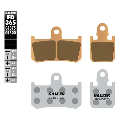 Brzdové destičky Galfer FD365G1375 (KH442/4) (GALFER brzdové destičky KH442/4 sintrované barva z