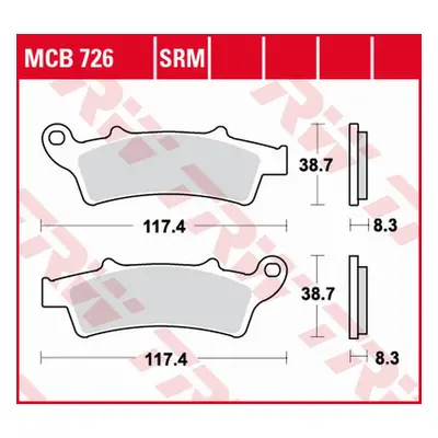 Brzdové destičky TRW LUCAS MCB726 (KH324) (TRW LUCAS ZF brzdové destičky KH324 organické APRILIA