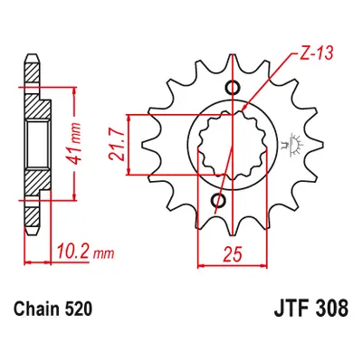 JT Sprockets ozubené kolo JTF308.15 (34515JT) (Přední ozubené kolo JT Sprockets JTF308.15)