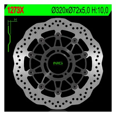 Brzdový kotouč NG Brakes NG1273X (NG brzdový kotouč přední DUCATI MONSTER 1100, DIAVEL 1200, MUL