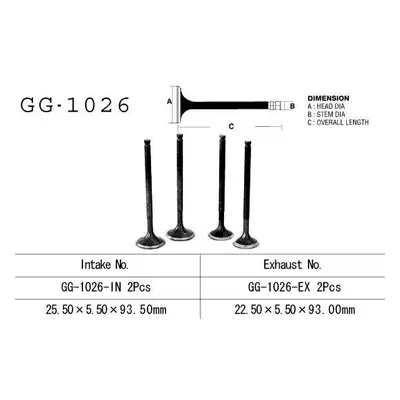 Výfukový ventil VESRAH GG-1026-EX (VESRAH výfukový ventil HONDA TRX 300 EX 93-08 (2 na vozidlo) 