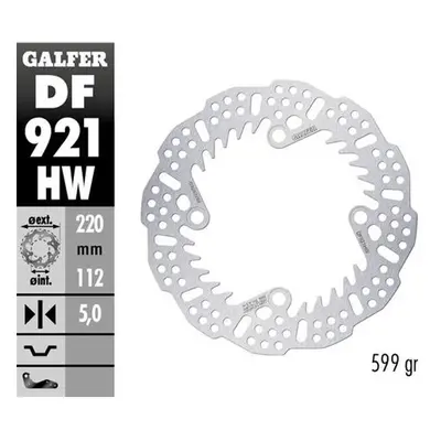 Brzdový kotouč zadní GALFER DF921HW (GALFER brzdový kotouč zadní SHERCO SE 125 21-24; 250SE/SEF 