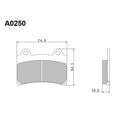 Brzdové destičky NISSIN A0250 (NISSIN brzdové destičky KH123 PREMIUM SEMI-METALLIC (sintrované 