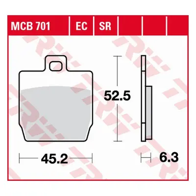 Brzdové destičky TRW LUCAS MCB701EC (KH268) (TRW LUCAS ZF brzdové destičky KH268 ECO organické Y