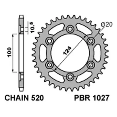 PBR rozeta 1027 42 C45 (102742C45) (Zadní ozubené kolo PBR 102742C45)