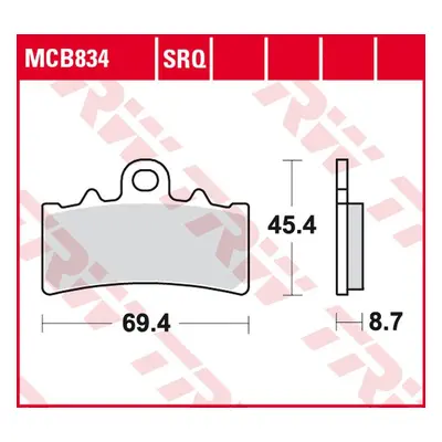 Brzdové destičky TRW LUCAS MCB834 (KH606) (TRW LUCAS ZF brzdové destičky KH606 organické BMW G 3