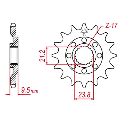 Ozubené kolo přední GROSSKOPF 34215G (JTF284.15, JTF284.15) (GROSSKOPF ozubené kolo přední 342 1